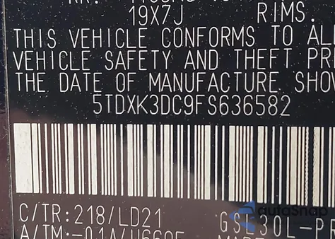 2015 Toyota Sienna Se 8 Passenger from USA, damaged, VIN 5TDXK3DC9FS636582